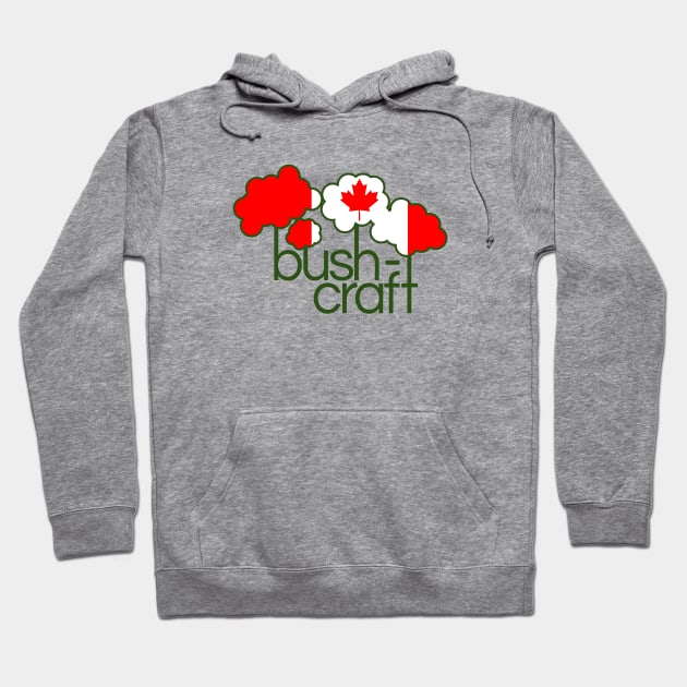 Bushcraft Canada flag Hoodie by mailboxdisco